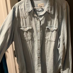 Chambray long sleeve shirt